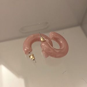 Pink Marble Hoops- Sunshine Boutiques